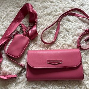 Steve Madden Vibrant Pink Crossbody Bag Set